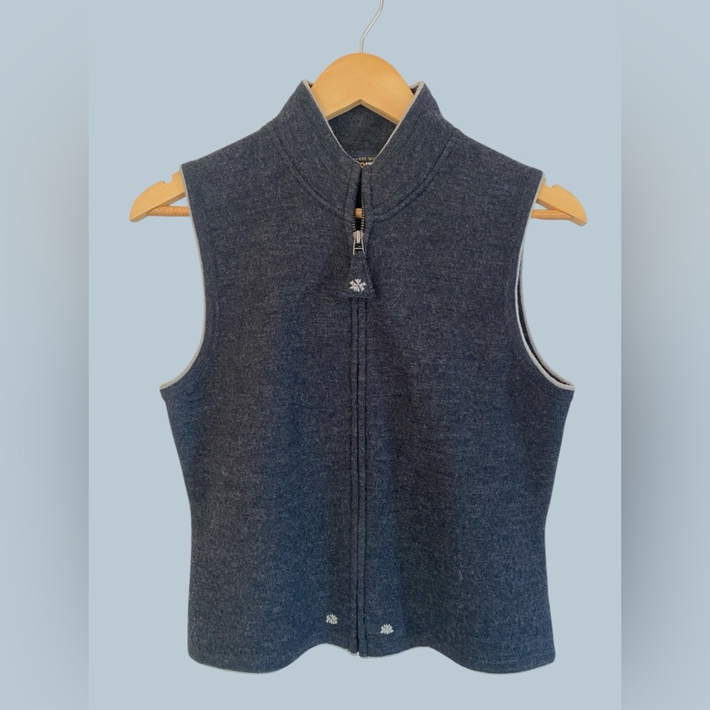 Woolrich 100% wool Sleeveless Zip-Up Vest